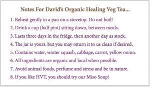 notes on healing veg tea